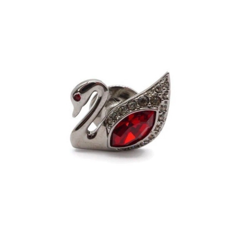 Swarovski Red Crystal Swan Tac Tack Tie Pin 2003 SCS Event Signed
